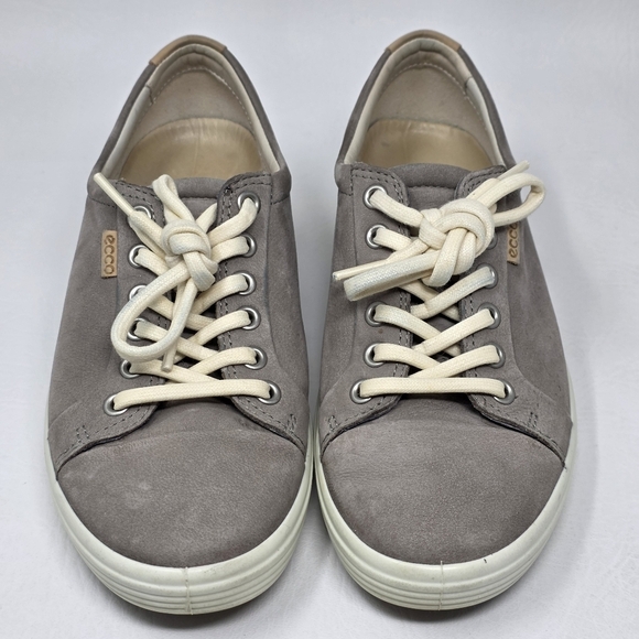 Ecco Soft-7 Runner Womens Size 7 Grey Nubuck Leather Casual Lace Up Pre-owned - Picture 7 of 10